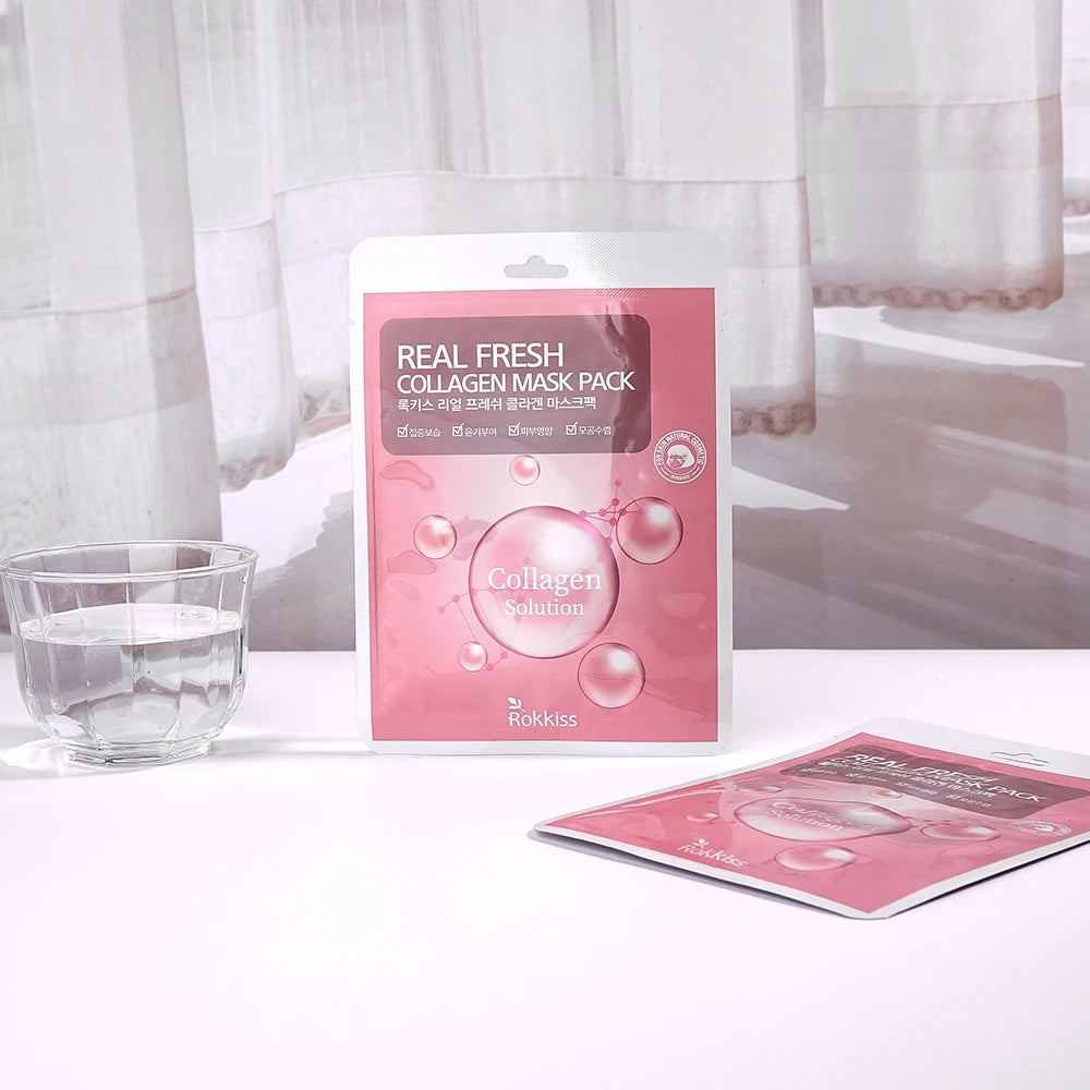 Rokkiss Collagen Mask 50-Pack — Daily Firming & Hydration