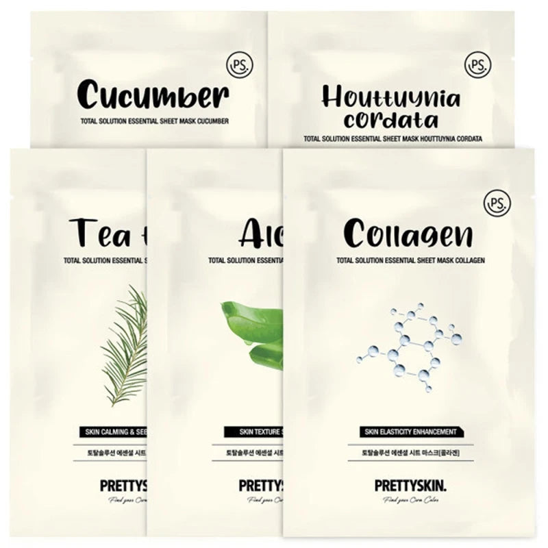 Prettyskin Collagen Daily Mask 50-Pack — 5 Types