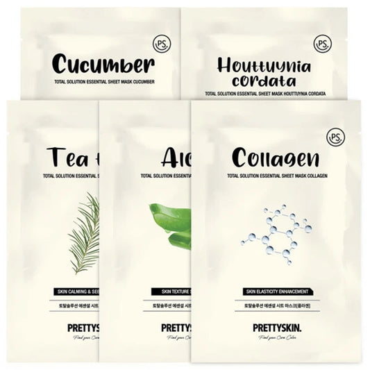 Prettyskin Collagen Daily Mask 50-Pack — 5 Types