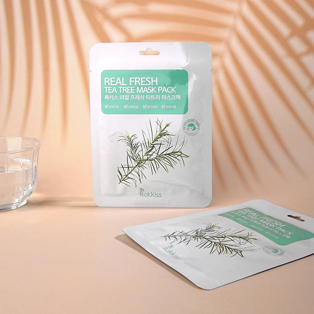 Rokkiss Tea Tree Mask 50-Pack — Clarifying & Soothing