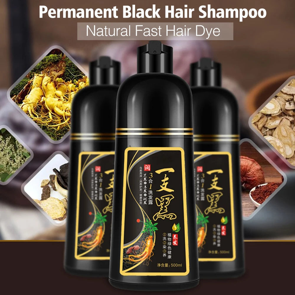 500ml Hair Color Shampoo — Natural Gray Coverage