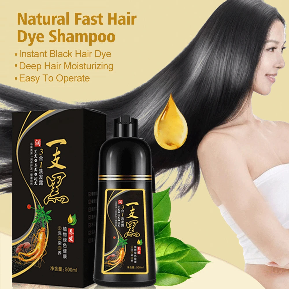 500ml Hair Color Shampoo — Natural Gray Coverage
