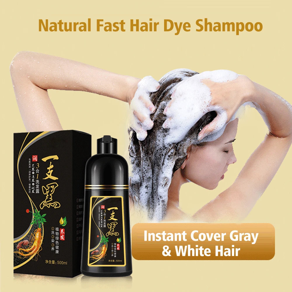 500ml Hair Color Shampoo — Natural Gray Coverage