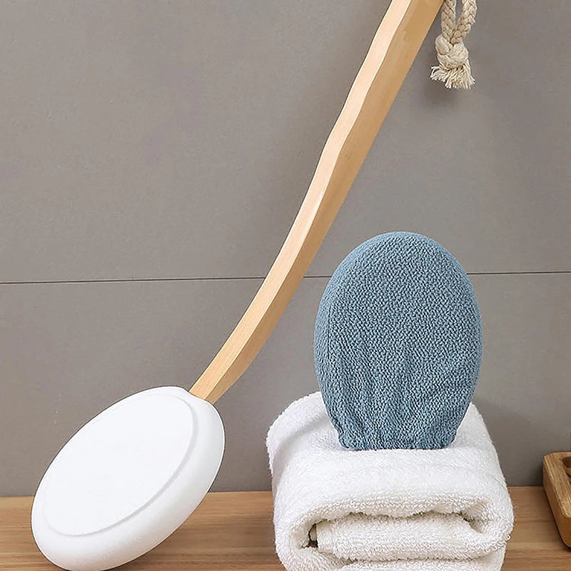 Shower Body Brush Body Scrubber Long Handle Body Brush Multi-Function Sunscreen Applicator Long Handle Body Cleaner Shower Brush