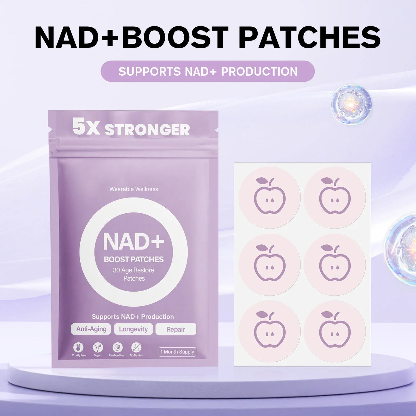 5x Enhanced Patch, NAD+Care Patch, Lazy Patch, Gentle Care for Arms and Waist, Kind Patch, Suitable for All Skin Types