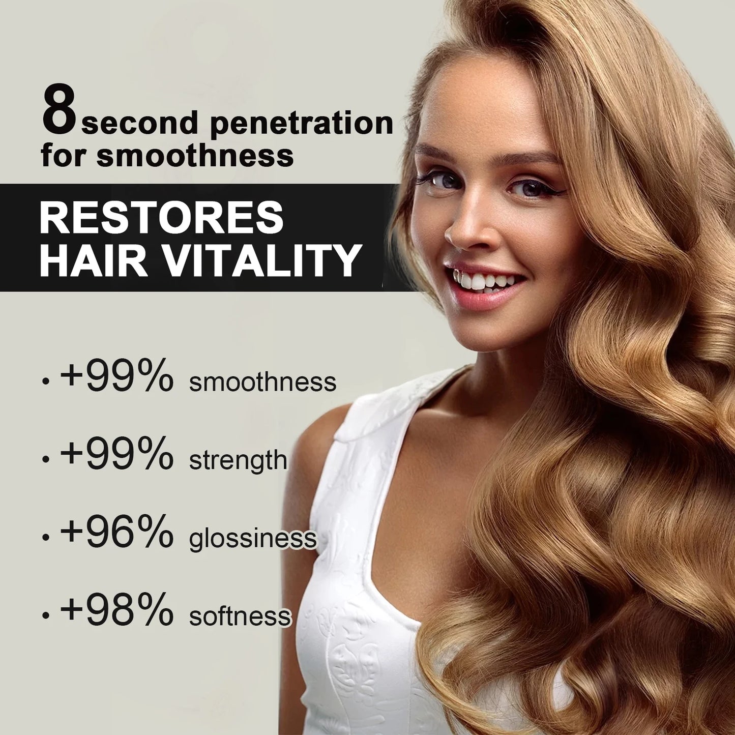 Keratin Hair Care Cream 8 Seconds Hair Mask Improves Frizzy Tangled Hair Prevents Hair Breakage and Splitting Hair Care Product