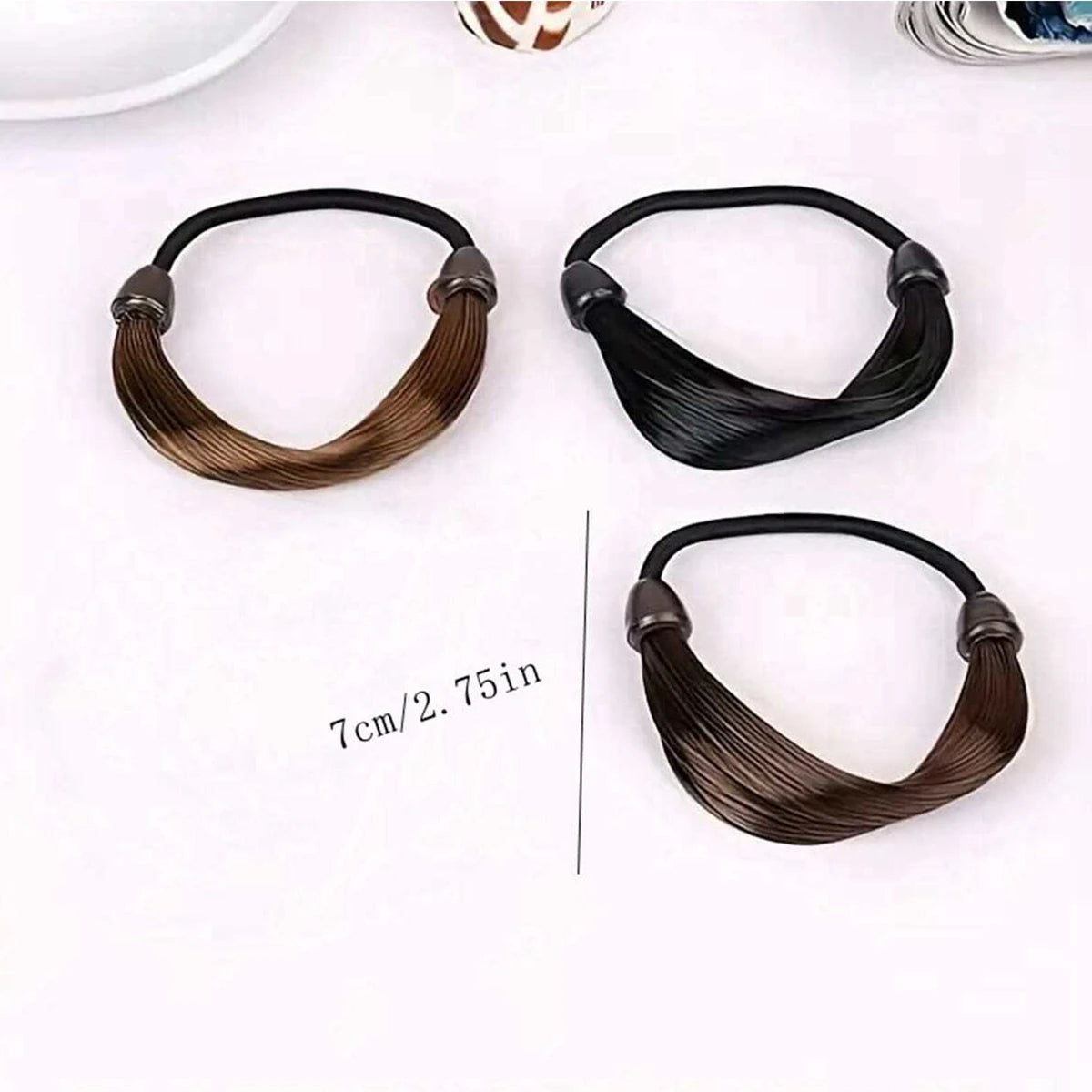 Hair Rope Elastic Band, Artificial Wig Hair Tie, Fashionable Wig Hair Ring, Straight Hair Ponytail Elastic Hair Accessory
