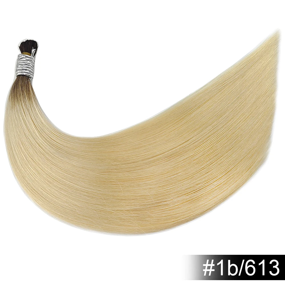 100% Human Hair Bulk No Weft Remy Vietnam Hair Straight Hair Bundles Real Natural Black Hair 613 Blonde 30inch For Braiding