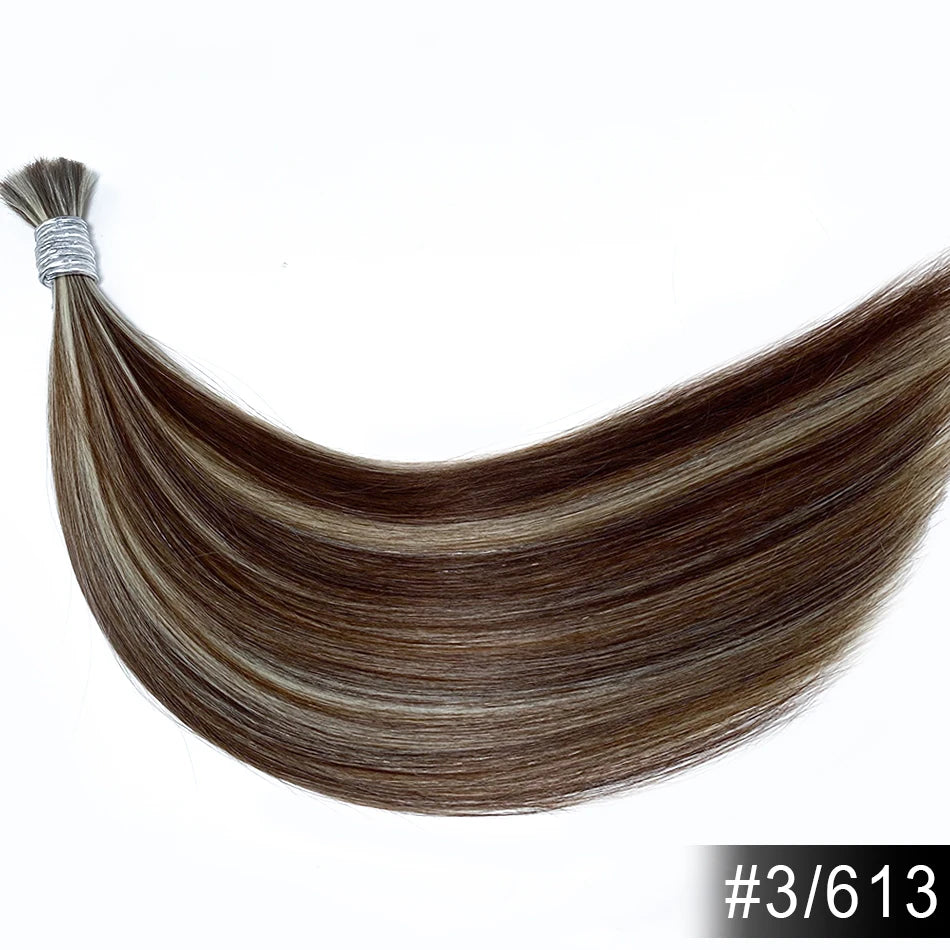 100% Human Hair Bulk No Weft Remy Vietnam Hair Straight Hair Bundles Real Natural Black Hair 613 Blonde 30inch For Braiding
