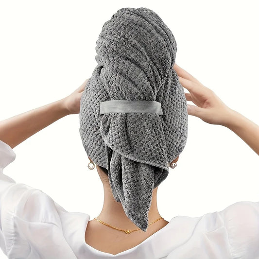 Microfiber Hair Towel Wrap — Quick Dry & Anti-Frizz