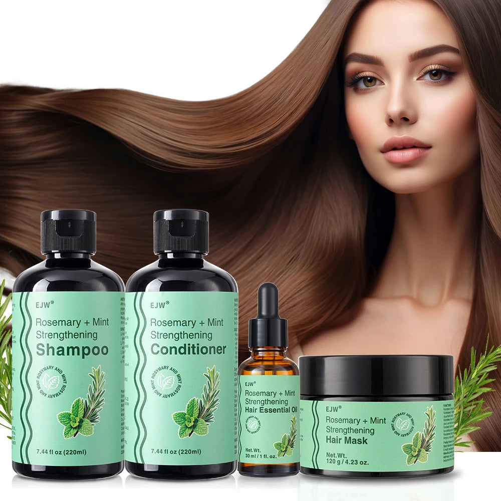 Rosemary Hair Shampoo Conditioner Hair Mask Hair Oil for Thinning Hair Nourishes Hair Roots Strengthening for Thinning Hair