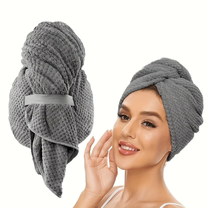 Microfiber Hair Towel Wrap — Quick Dry & Anti-Frizz