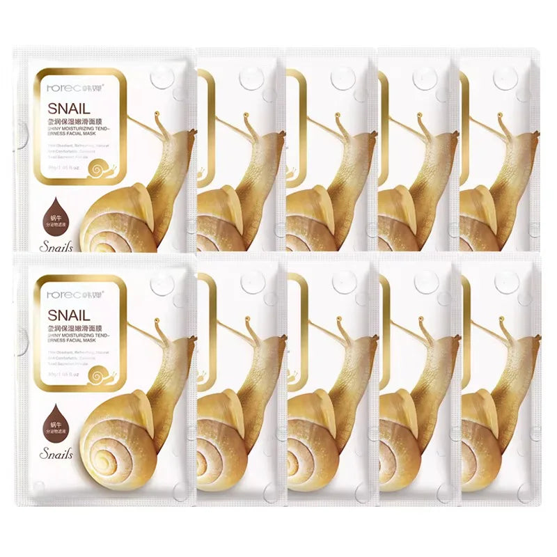 Snail Mucin Moisture Mask 10-Pack — Korean Hydration