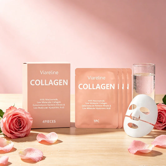 Viareline Collagen Mask 4-Pack — Hydrating Daily Care