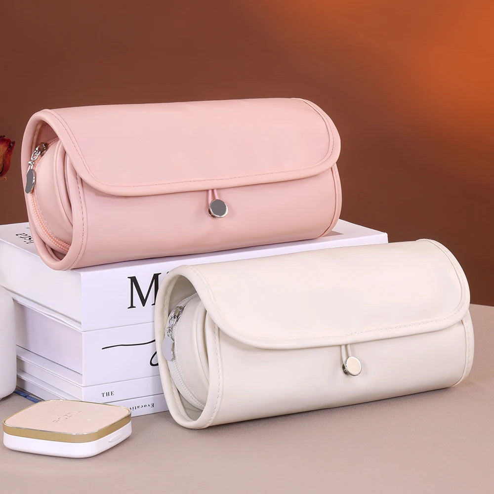 1pc large capacity multifunctional makeup bag, makeup brush bag, storage bag, portable folding beauty makeup makeup storage bag