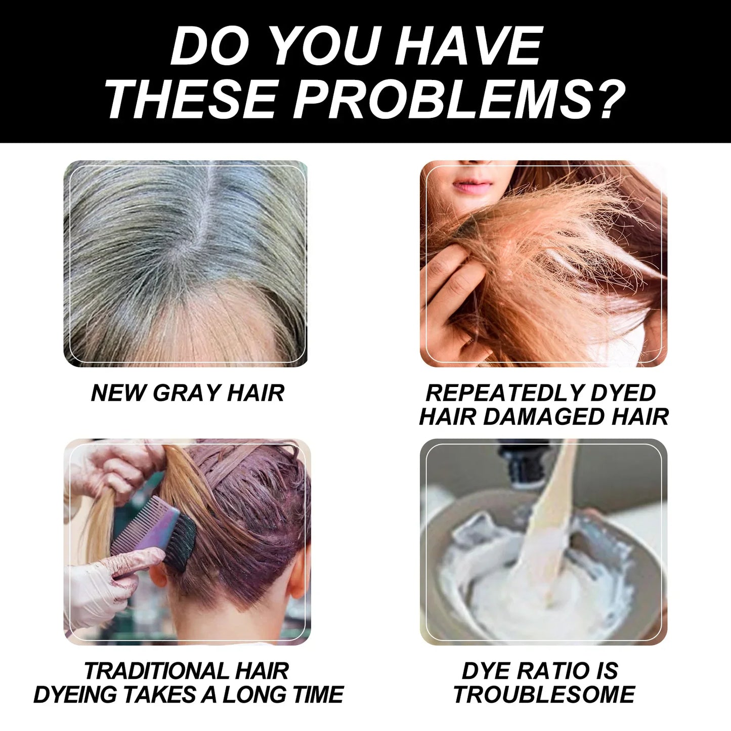 EELHOE Hair Color Cream — Permanent Ammonia-Free Dye (3 Colors)