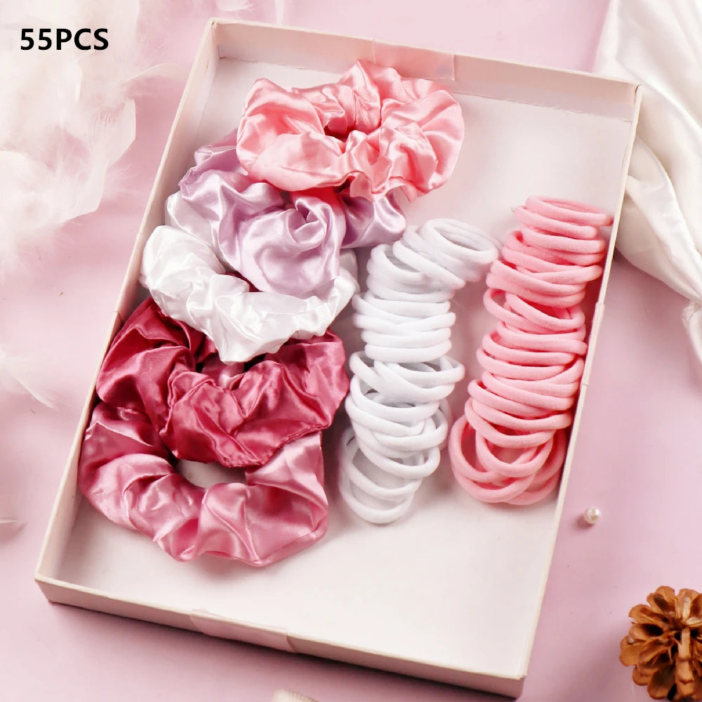 Pink Hair Accessories Set — Claws & Scrunchies