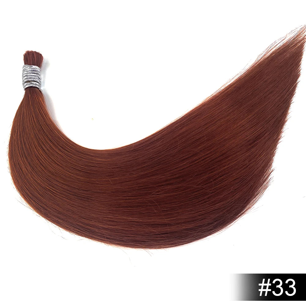 100% Human Hair Bulk No Weft Remy Vietnam Hair Straight Hair Bundles Real Natural Black Hair 613 Blonde 30inch For Braiding