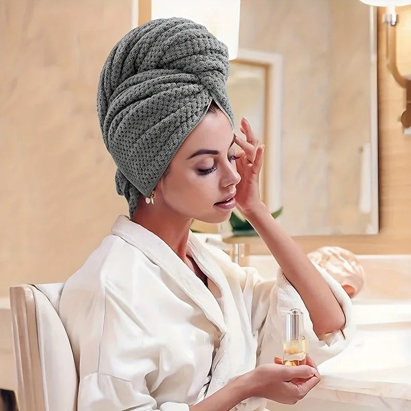 Microfiber Hair Towel Wrap — Quick Dry & Anti-Frizz