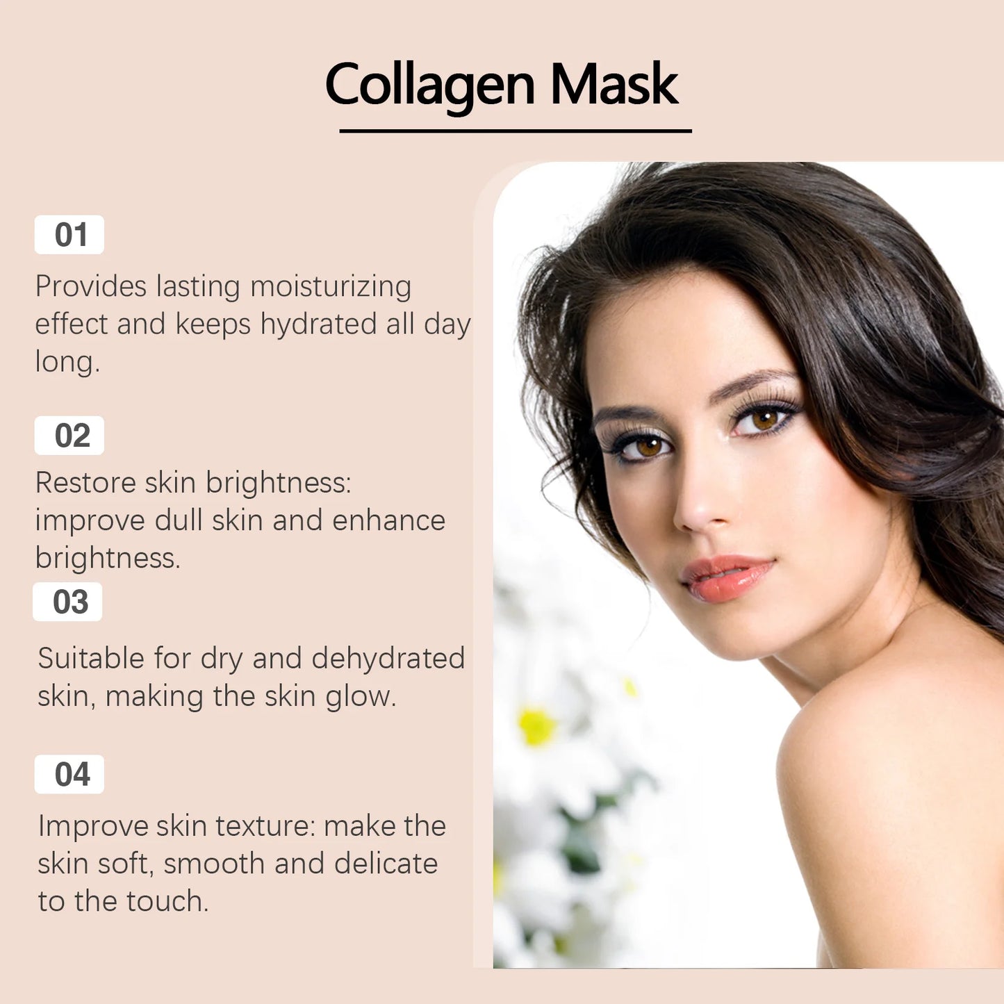 Viareline Collagen Mask 4-Pack — Hydrating Daily Care