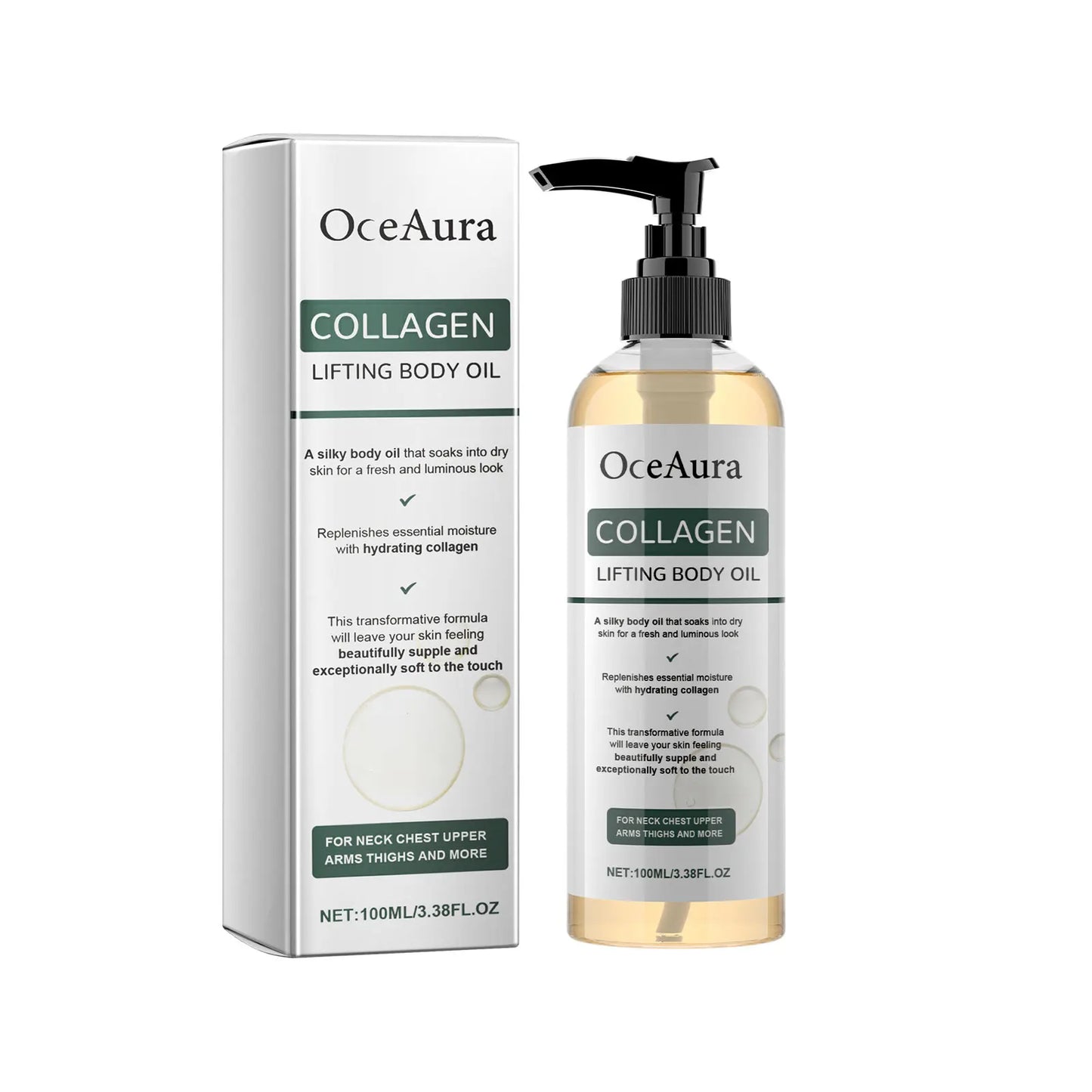 Collagen Lifting Body Oil, Firming Body Oil, Compact Body Oil, Massage Oil, Women Collagen Skin Tightening Oil