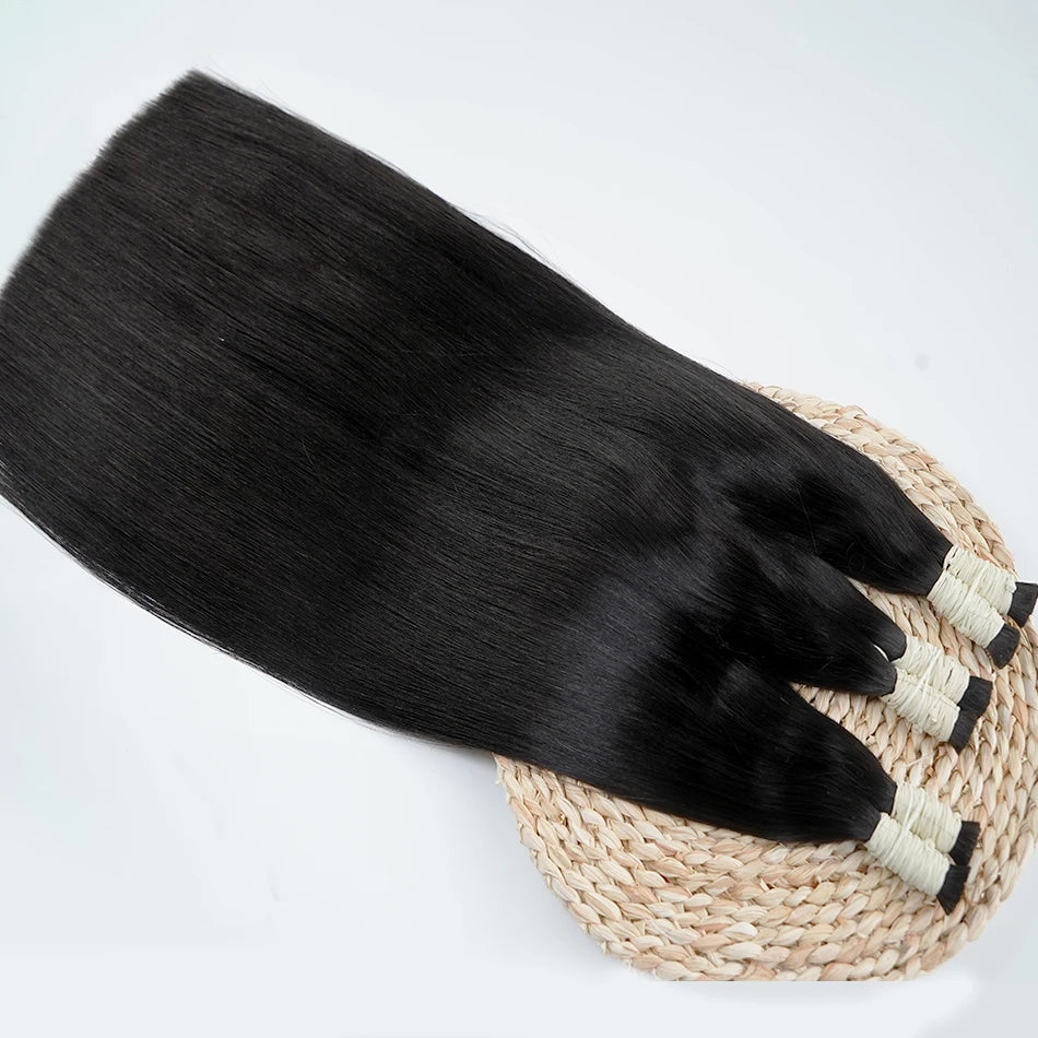 100% Human Hair Bulk No Weft Remy Vietnam Hair Straight Hair Bundles Real Natural Black Hair 613 Blonde 30inch For Braiding