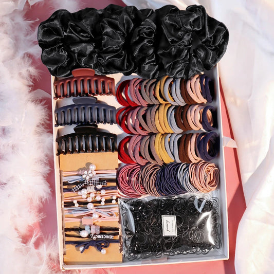 Dark Hair Accessories Set — Claws & Scrunchies