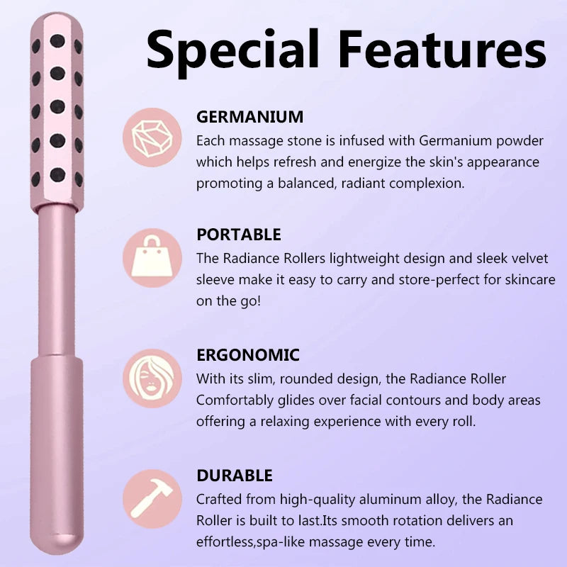 Germanium Face Massage Roller — Acupoint Beauty Tool