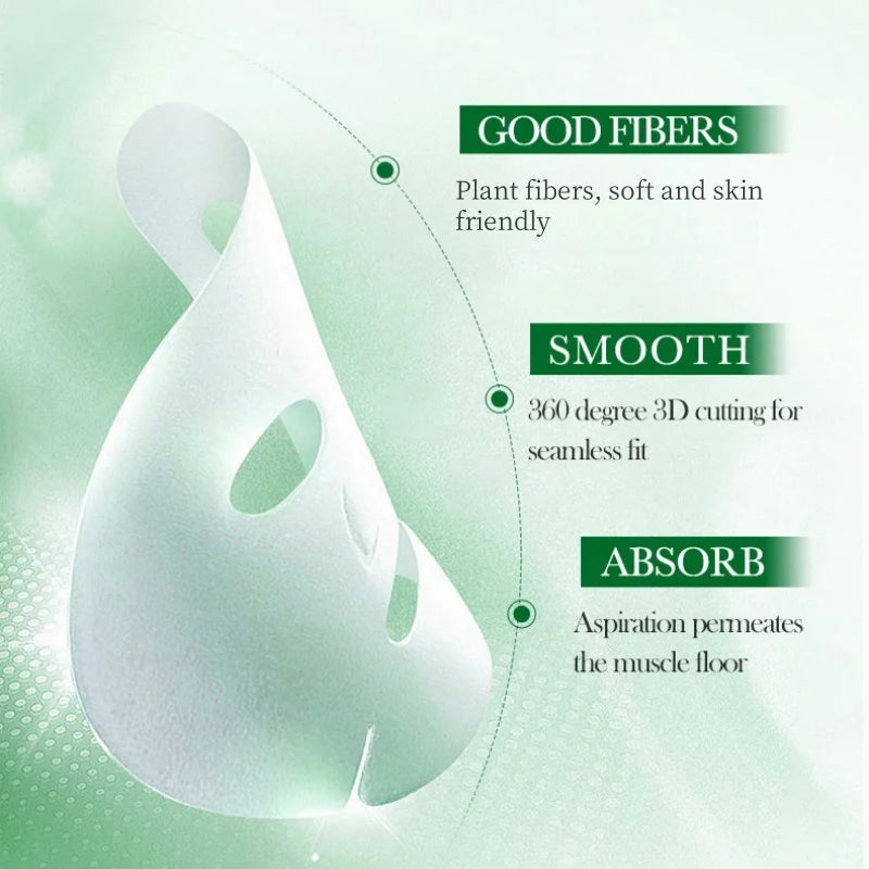 Multi-Pack Aloe Vera Moisturizing Mask, Contains Aloe Vera Essence, Nourishing and Hydrating, for Daily Facial Care, Suitable for All Skin Types, Multi-Pack Value Pack