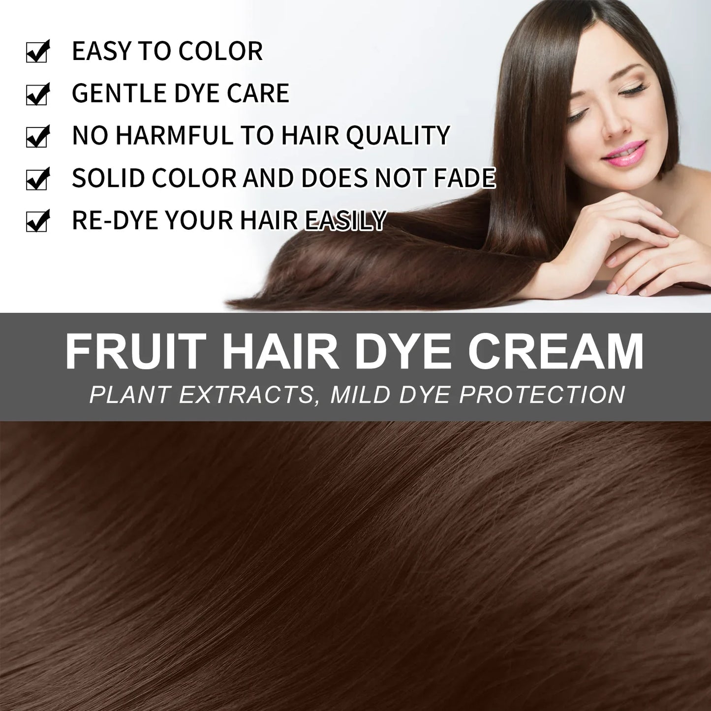 EELHOE Hair Color Cream — Permanent Ammonia-Free Dye (3 Colors)