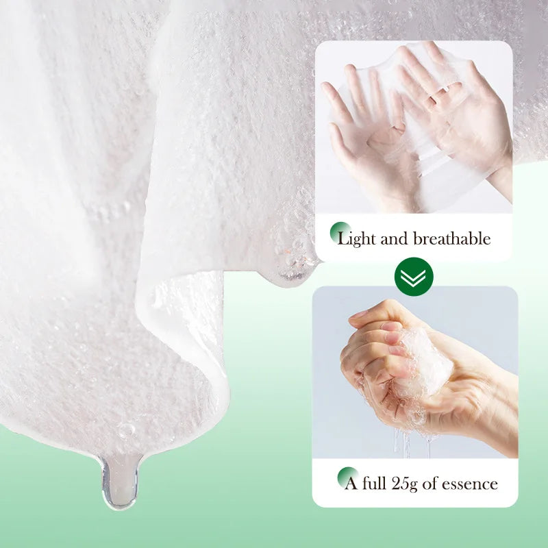 Multi-Pack Aloe Vera Moisturizing Mask, Contains Aloe Vera Essence, Nourishing and Hydrating, for Daily Facial Care, Suitable for All Skin Types, Multi-Pack Value Pack