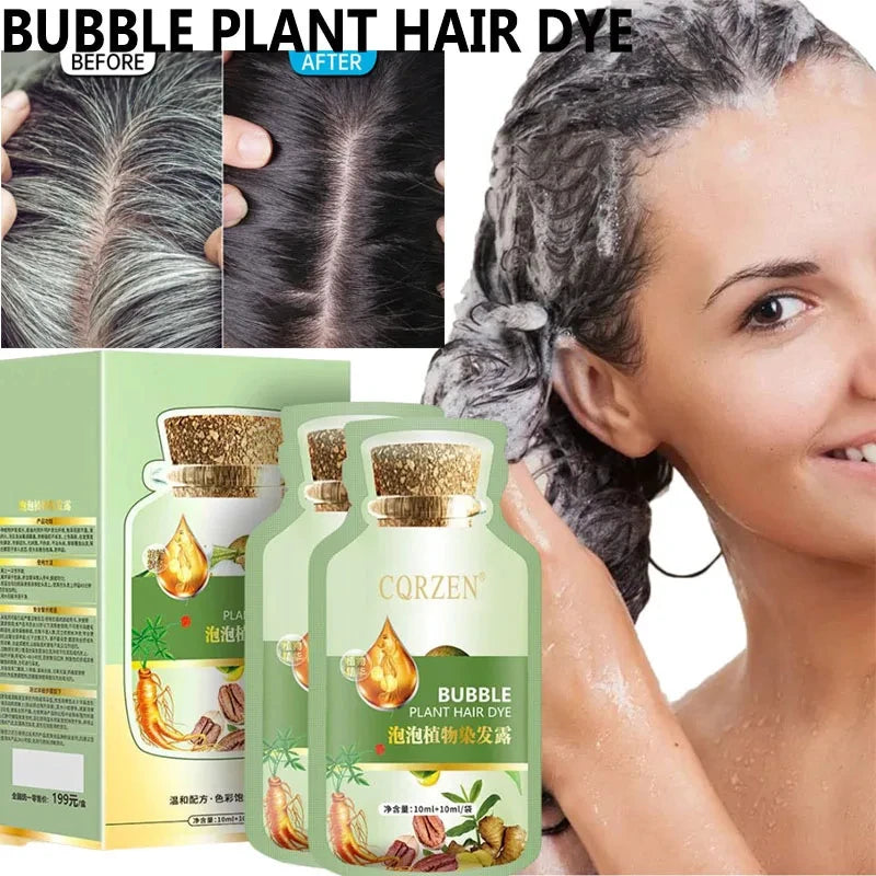 Herbal Hair Dye Shampoo — Natural Color Change