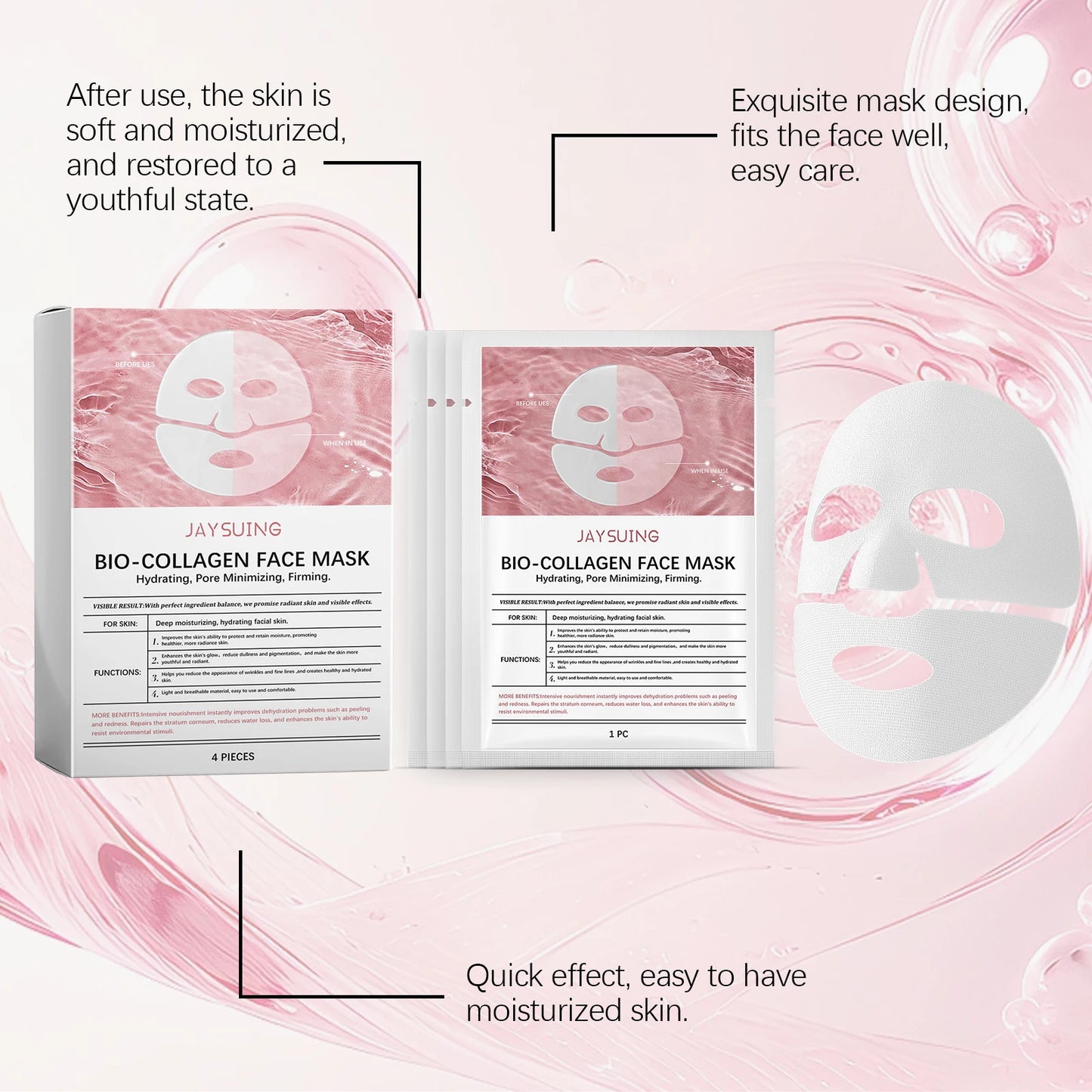 Jaysuing Moisture Mask 4-Pack — Nourishing Daily Care