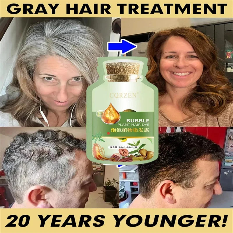 Herbal Hair Dye Shampoo — Natural Color Change