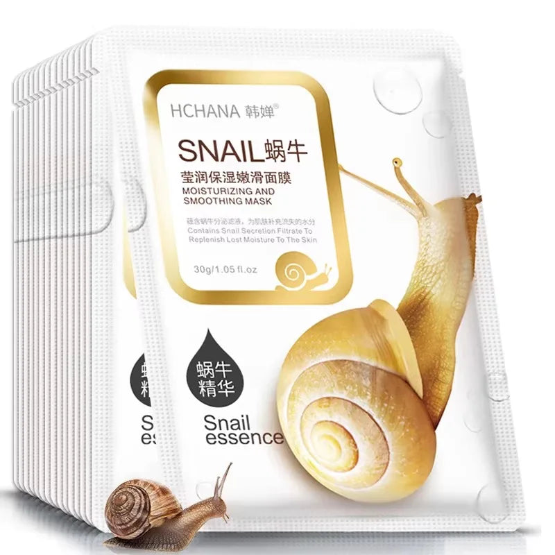 Snail Mucin Moisture Mask 10-Pack — Korean Hydration