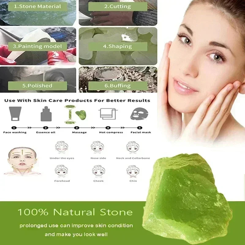 Jade Gua Sha & Face Roller Set — Facial Lifting & Sculpting Tools